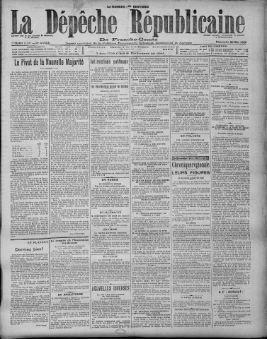 20/05/1928 - La Dépêche républicaine de Franche-Comté [Texte imprimé]