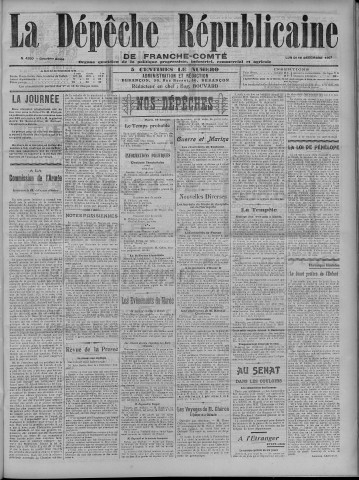 16/12/1907 - La Dépêche républicaine de Franche-Comté [Texte imprimé]