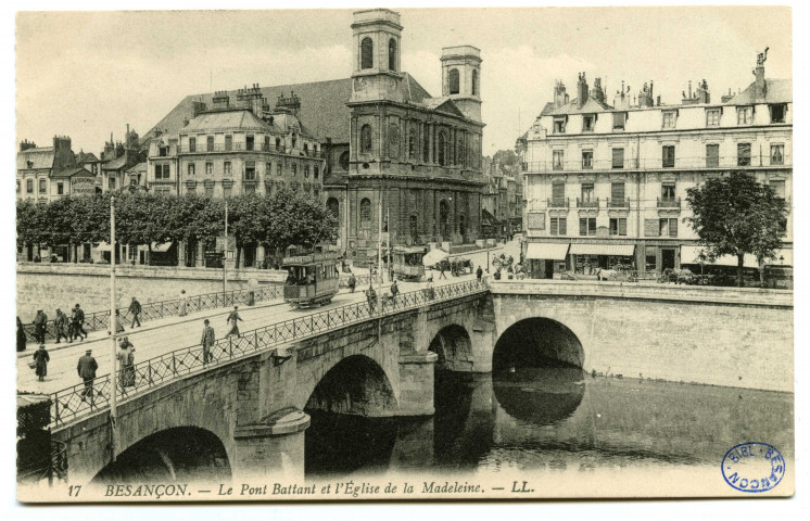 Besançon. - Le Pont Battant et l'Eglise de la Madeleine. - LL. [image fixe] , Paris : Lévy Fils et Cie, 1900/1910