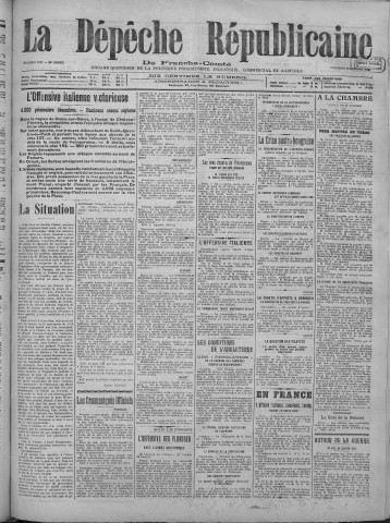 30/10/1918 - La Dépêche républicaine de Franche-Comté [Texte imprimé]