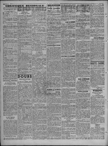 20/11/1939 - Le petit comtois [Texte imprimé] : journal républicain démocratique quotidien