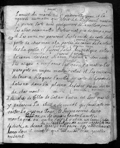 Ms 1056 - « Relation du siége de Besançon commencé le mercredi 25 avril 1674 »