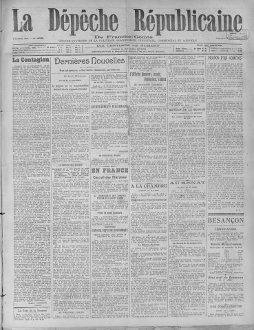 16/04/1919 - La Dépêche républicaine de Franche-Comté [Texte imprimé]