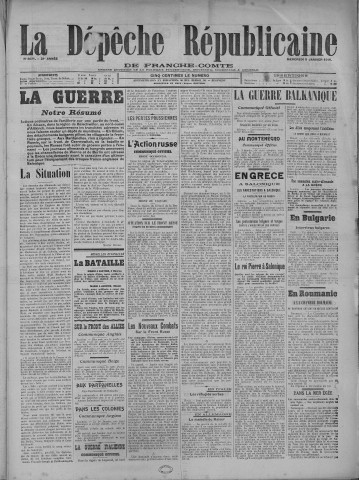 05/01/1916 - La Dépêche républicaine de Franche-Comté [Texte imprimé]