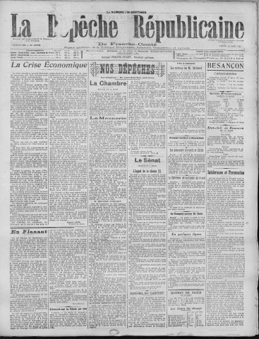 12/03/1921 - La Dépêche républicaine de Franche-Comté [Texte imprimé]