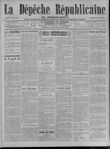 05/07/1911 - La Dépêche républicaine de Franche-Comté [Texte imprimé]
