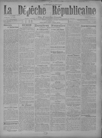 29/10/1920 - La Dépêche républicaine de Franche-Comté [Texte imprimé]