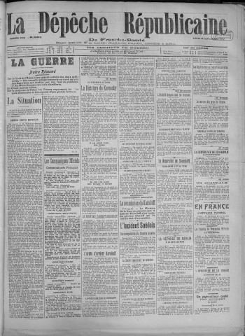 17/09/1917 - La Dépêche républicaine de Franche-Comté [Texte imprimé]