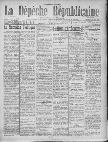 22/06/1924 - La Dépêche républicaine de Franche-Comté [Texte imprimé]
