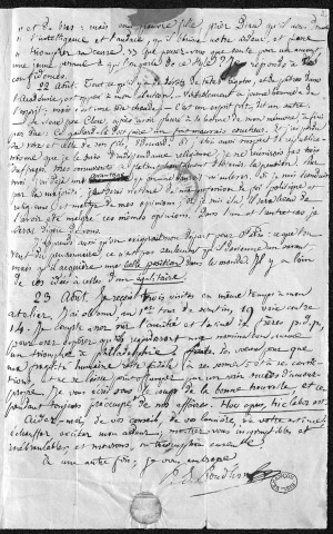 Ms 2606 - Correspondance de Pierre-Joseph Proudhon