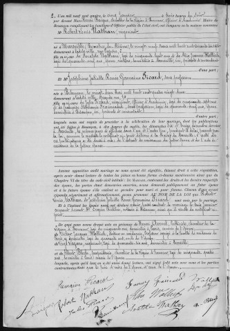 Registre des mariages, 1904