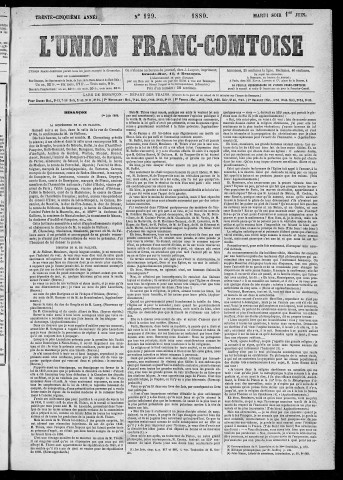 01/06/1880 - L'Union franc-comtoise [Texte imprimé]