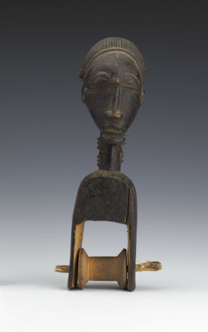 poulie de métier à tisser Baoulépoulie et bobine