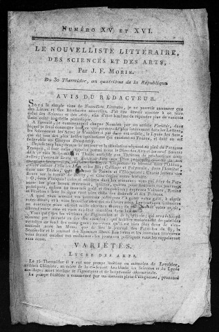 17/08/1796 - Le Nouvelliste littéraire [Texte imprimé]