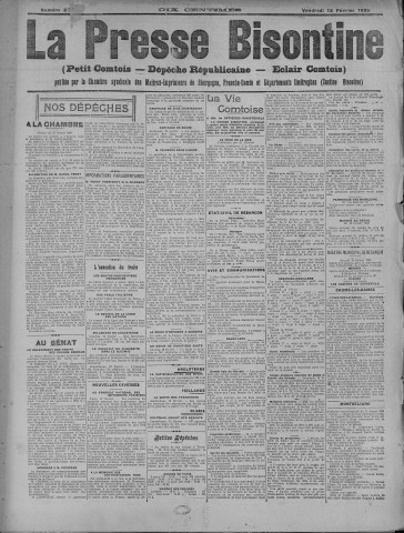 13/02/1920 - La Dépêche républicaine de Franche-Comté [Texte imprimé]