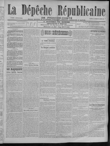 04/06/1906 - La Dépêche républicaine de Franche-Comté [Texte imprimé]
