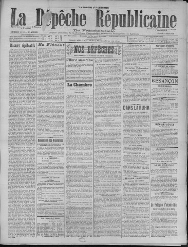 24/03/1923 - La Dépêche républicaine de Franche-Comté [Texte imprimé]