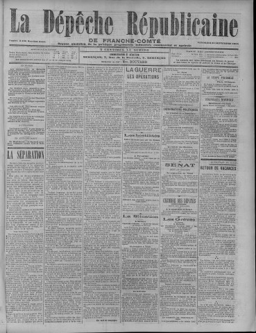 30/09/1904 - La Dépêche républicaine de Franche-Comté [Texte imprimé]