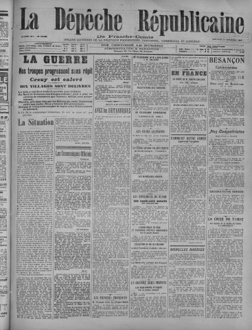 01/09/1918 - La Dépêche républicaine de Franche-Comté [Texte imprimé]
