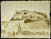 Vue de la citadelle de Besançon , [Besançon], [circa 1730]