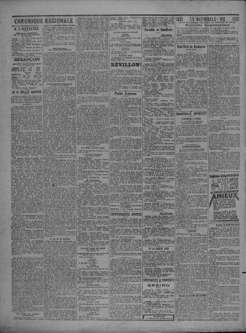 15/07/1930 - Le petit comtois [Texte imprimé] : journal républicain démocratique quotidien