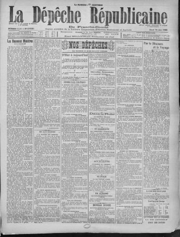 19/06/1924 - La Dépêche républicaine de Franche-Comté [Texte imprimé]