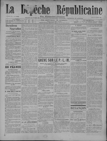 26/02/1920 - La Dépêche républicaine de Franche-Comté [Texte imprimé]