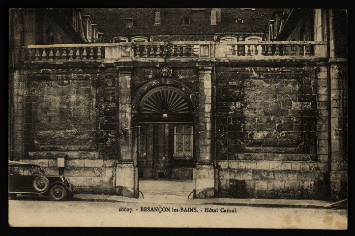 Besançon - Besançon-Les-Bains, Hôtel Camus [image fixe] , Strasbourg : Edition La Cigogne , 37 rue de la Course, Strasbourg, 1904/1930