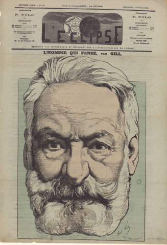 L'homme qui pense [image fixe] / par Gill ; Lefman SC 1874
