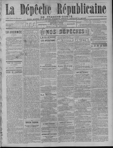 28/09/1904 - La Dépêche républicaine de Franche-Comté [Texte imprimé]