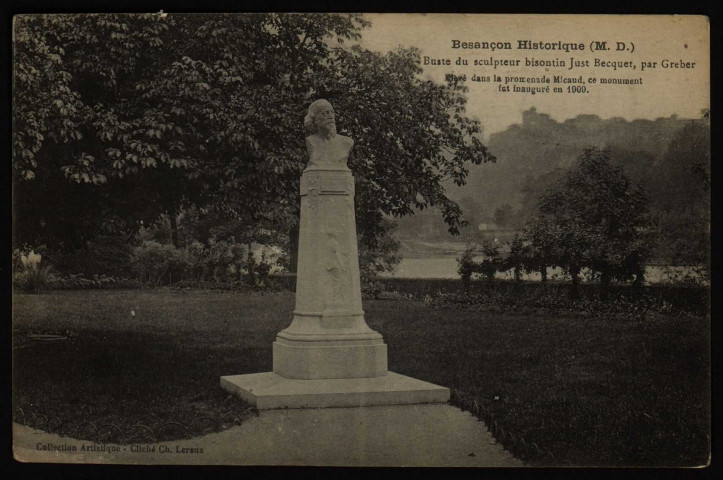 Buste du sculpteur bisontin Just Becquet, par Greber [image fixe] , 1904/1930