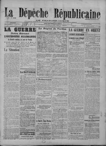 25/02/1916 - La Dépêche républicaine de Franche-Comté [Texte imprimé]