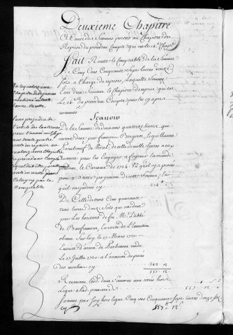 Comptes de la Ville de Besançon, recettes et dépenses, Compte de Ferdinand Pagot (1735)