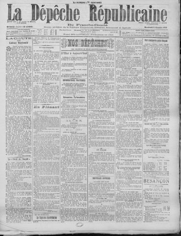 10/10/1924 - La Dépêche républicaine de Franche-Comté [Texte imprimé]