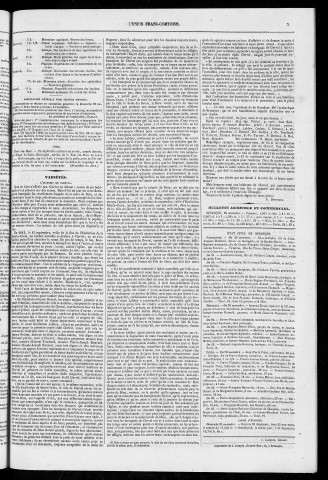 28/11/1852 - L'Union franc-comtoise [Texte imprimé]