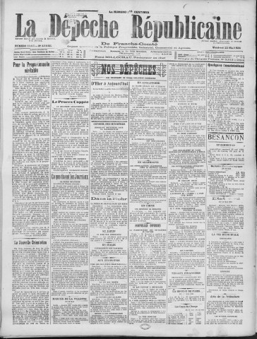 23/05/1924 - La Dépêche républicaine de Franche-Comté [Texte imprimé]