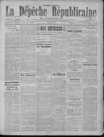 09/03/1923 - La Dépêche républicaine de Franche-Comté [Texte imprimé]