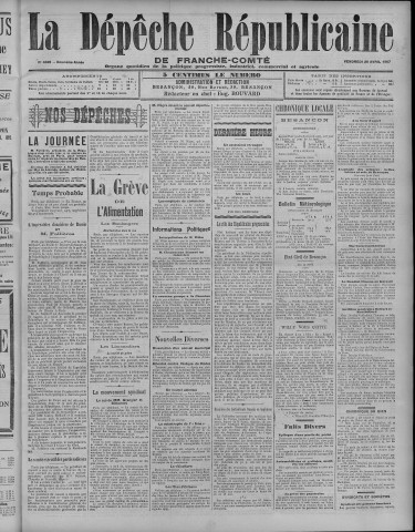 26/04/1907 - La Dépêche républicaine de Franche-Comté [Texte imprimé]