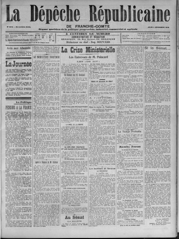 04/12/1913 - La Dépêche républicaine de Franche-Comté [Texte imprimé]