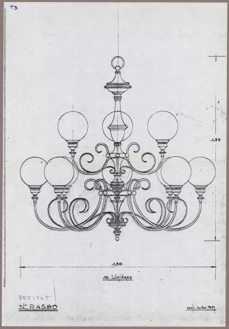 Kursaal, travaux de réfection et de restauration : plans des structures (1981) ; lot lustrerie : dossier de marché, plans (1982-1984)