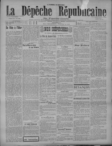 09/05/1921 - La Dépêche républicaine de Franche-Comté [Texte imprimé]