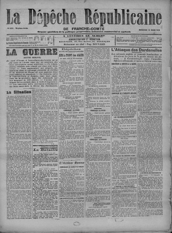 10/03/1915 - La Dépêche républicaine de Franche-Comté [Texte imprimé]