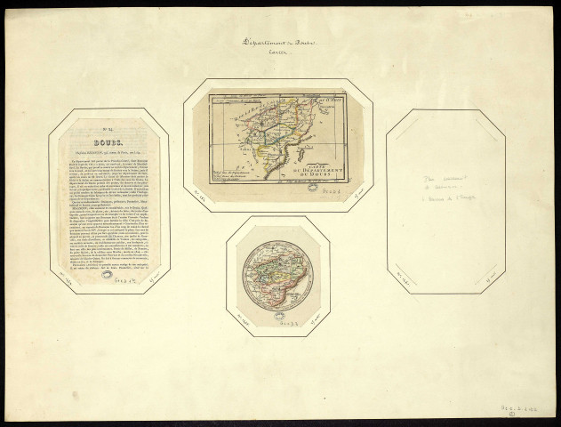 Carte du département du Doubs. 15 lieues communes de 25 au degré. [Document cartographique] , Paris : Prudhomme, 1790