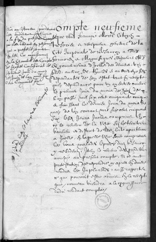 Comptes de la Ville de Besançon, recettes et dépenses, Compte de François Morel (1er juin 1655 - 31 mai 1656)