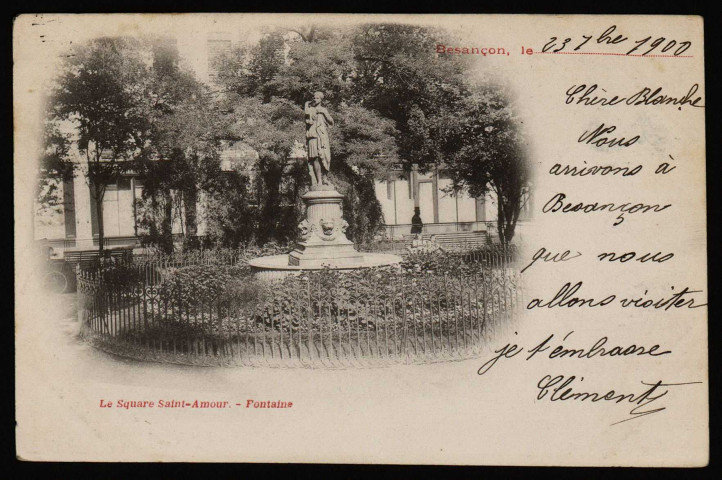 Besançon - Besançon - Fontaine du Square St-Amour [image fixe] , 1897/1901