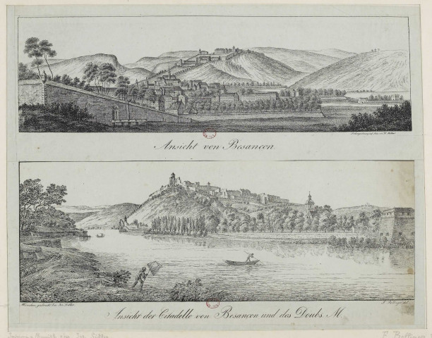 Ansicht von Besançon [estampe] / Federzeichung auf Stein von K. Müller , [S.l.] : [s.n.], [1700-1799]