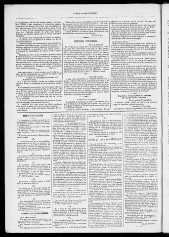29/12/1877 - L'Union franc-comtoise [Texte imprimé]