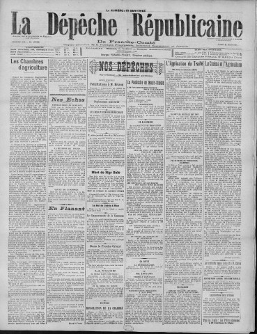 21/03/1921 - La Dépêche républicaine de Franche-Comté [Texte imprimé]