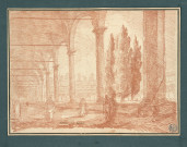 Vue du cloître des Chartreux à Rome dans les thermes de Dioclétien , Rome, 1761