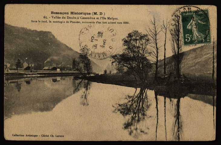 Besançon-les-Bains - Vallée du Doubs à Casamène et l'Ile de Malpas [image fixe] , 1910/1913